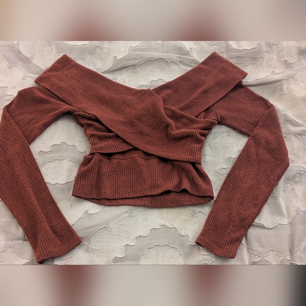 Windsor Brick Off-Shoulder Sweater